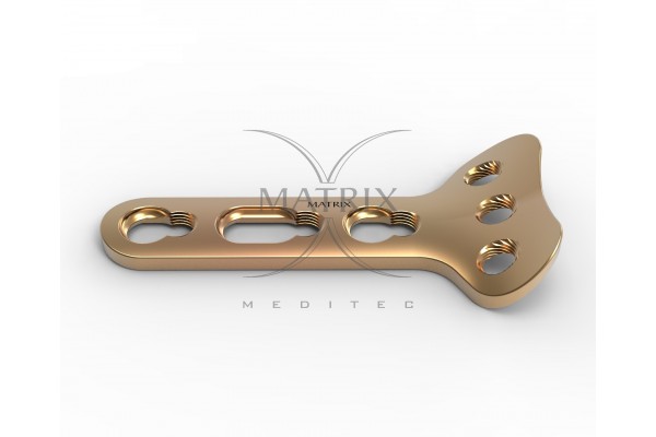 LCP Distal Radius T Plate 3.5mm Small Right Angled Head 03 hole